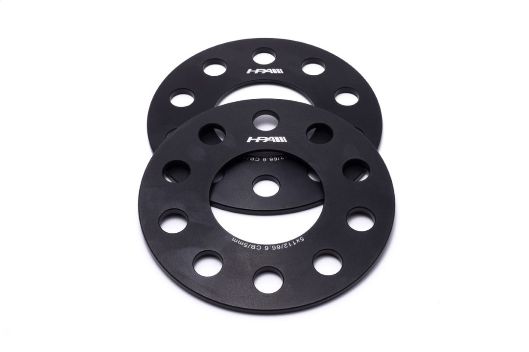 HPA 5mm Wheel Spacers (Pair) - 5x112 with 66.6 Center Bore (AUDI)