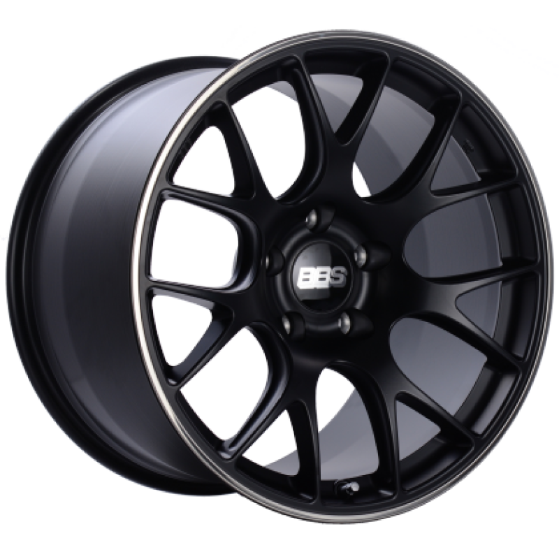 BBS CH-R 19x9.5 5x112 ET35 Satin Black Polished Rim Protector Wheel -82mm PFS/Clip Required