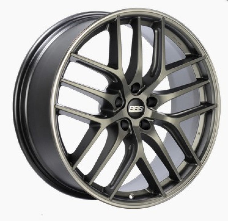 BBS CC-R 20x9.5 5x114.3 ET35 Satin Platinum Polished Rim Protector Wheel -82mm PFS/Clip Required