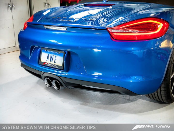 AWE Tuning Porsche 981 Performance Exhaust System - w/Chrome Silver Tips