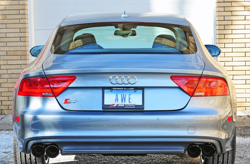 AWE Tuning Audi C7 / C7.5 S7 4.0T Touring Edition Exhaust - Diamond Black Tips