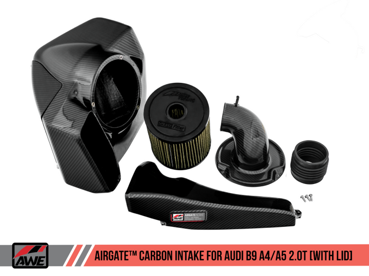 AWE Tuning Audi B9 A4/A5 2.0T Quattro Carbon Fiber AirGate Intake w/ Lid