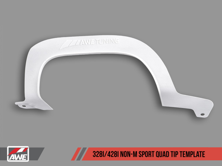 AWE Tuning BMW F3X 328i M Sport Quad Tip Marking Template