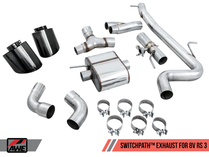 AWE Tuning 18-19 Audi TT RS Coupe 8S/MK3 2.5L Turbo SwitchPath Exhaust Conversion Kit