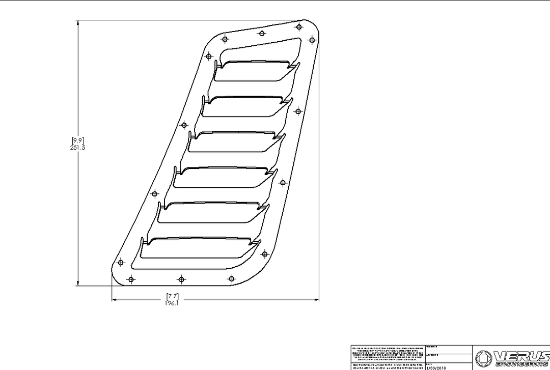 VERUS Hood Louver Kit - Mk7 Golf R/GTI