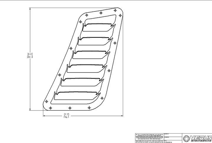 VERUS Hood Louver Kit - Mk7 Golf R/GTI