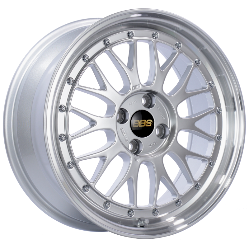 BBS LM 17x7.5 4x100 ET40 Diamond Silver Center Diamond Cut Lip