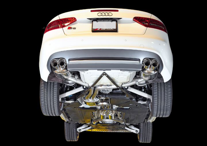 AWE Tuning Audi B8 / B8.5 S5 Cabrio Touring Edition Exhaust - Resonated - Chrome Silver Tips