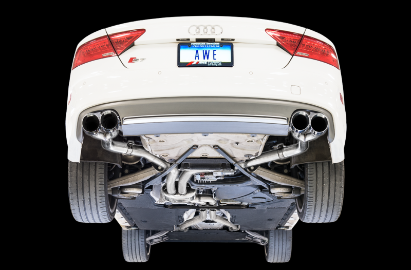 AWE Tuning Audi C7 / C7.5 S7 4.0T Track Edition Exhaust - Chrome Silver Tips