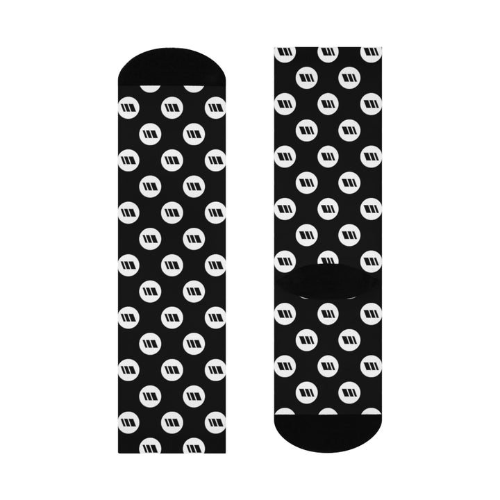 HPA Crew Socks - Black With White Circle Logo